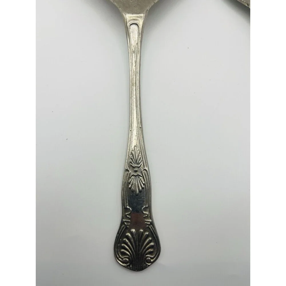 Vintage Silverplate Cake & Pie Server Set Ornate Engraved Floral